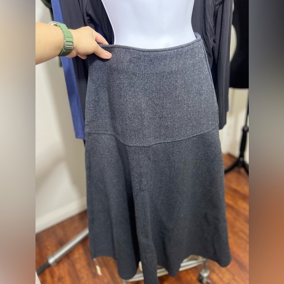 OGL Cashmere-like Flared Maxi Skirt - Picture 3 of 9